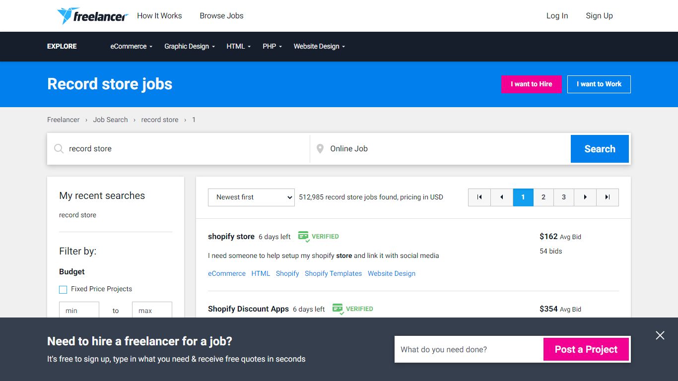 Record store Jobs, Employment | Freelancer